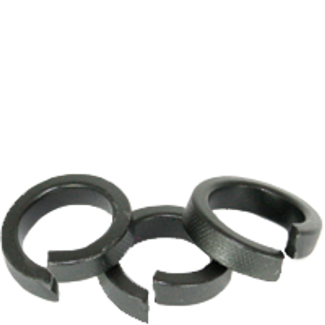 #10 Hi-Collar Split Lock Washers, Medium Carbon Steel, Plain Finish (25 Pack)