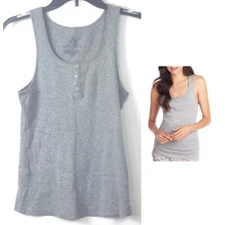 Jane and Bleecker Womens Lounge Tank Top Heather Gray Sz S New No Tags