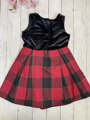 Christmas The Children's Place Holiday Dresses The Children's Place Plaid 5T  Holiday Velvet Dress
