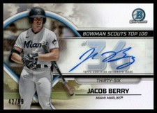 2023 Bowman Scouts’ Top 100 Auto 42/99 Jacob Berry #BTP-36 GS1