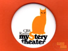 One 2.25" round CBS Radio Mystery Theater logo fridge/locker magnet 