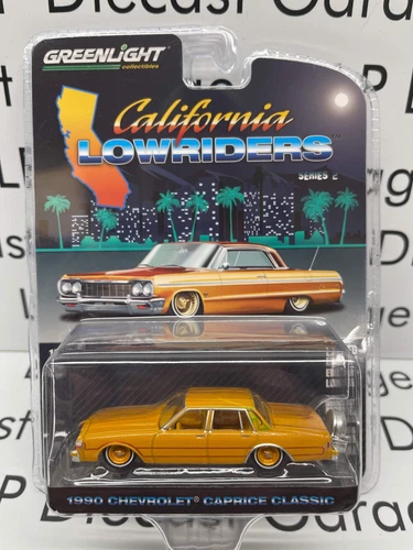 GREENLIGHT 1990 Chevrolet Caprice Classic Orange 1:64 Diecast California Lowride