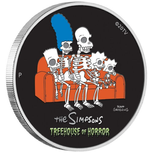 Tuvalu Simpsons 2022 Treehouse of Horror 1 oz argent - Picture 1 of 4