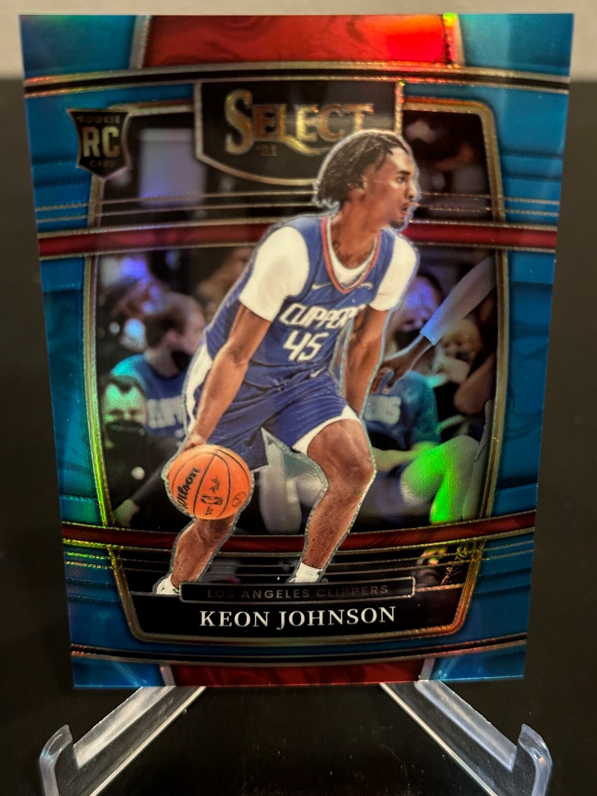 2021-22 Panini Select Keon Johnson Light Blue Prizm/299 RC#40 Clippers B609