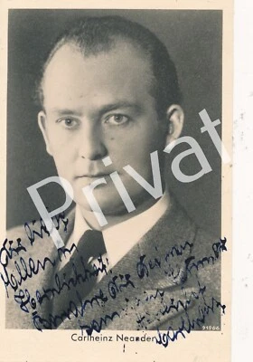 Autographe Photo Carlheinz Neander Dédicace Signée M1.45 - Photo 1/2