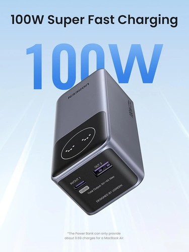 UGREEN Power Bank 12000mAh 100W Portable Fast Charger, Digital iOS & Android - 第 3/11 張圖片