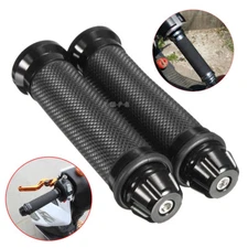 Motorcycle Rubber 7/8" Handlebar Hand Grips Black For Yamaha Vmax R6 R1 FZ-07 US