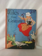 Tales From Grimm Frances Brundage 1939 Saalfield Illustrated Children's Book HB