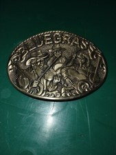 NOS-VINTAGE 1970s BLUEGRASS MUSIC SOLID BRASS BELT BUCKLE..