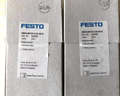 NEW Festo MHE4-MS1H-3/2G-QS-8 525191 Double Solenoid Valve