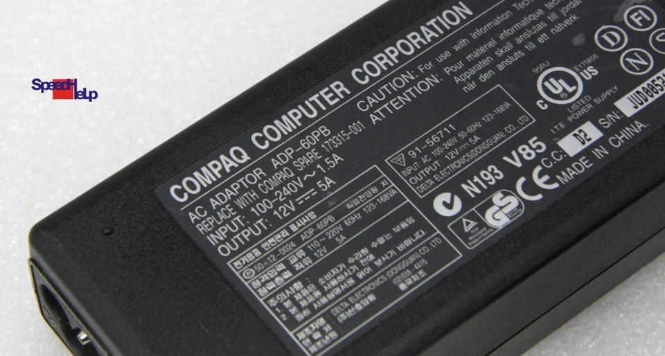 Hp Compaq Charger Psu Power Supply Adapter Adp-60pb 173315-001 12v 5a - Image 2 of 4