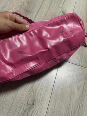 Vintage 2000s Juicy Couture Pink Y2K Logo Shoulder Bag Studded
