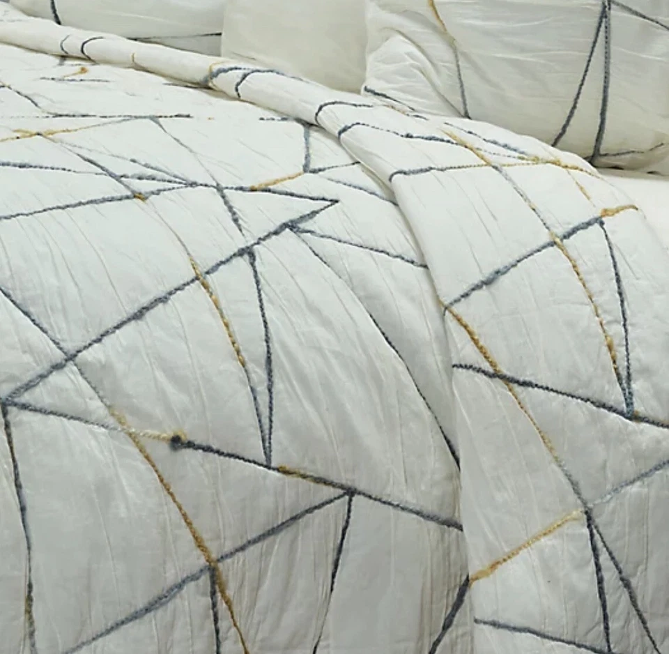 "Colcha Rizzy Home Julian en marfil doble XL 70"" X 86"" nueva" Foto 2 de 4