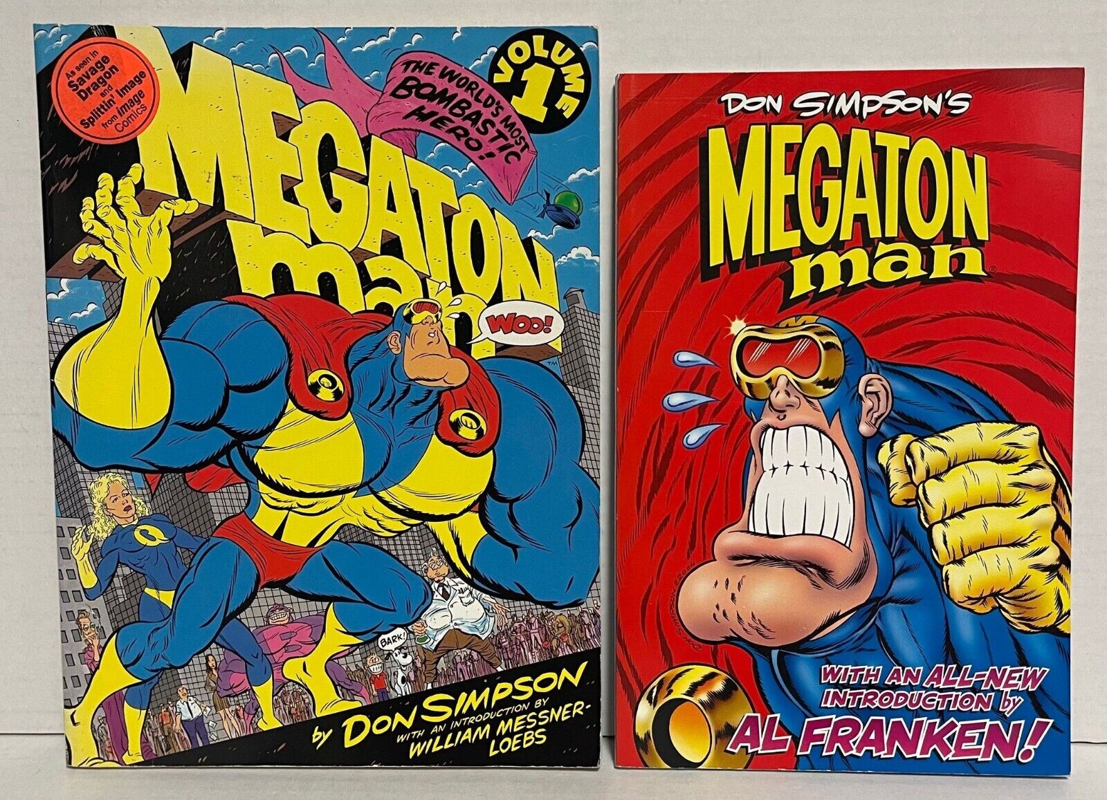 Megaton Man Vol. 1 1st Print Don Simpson Remarked Signed 1990 + 2004 Edition