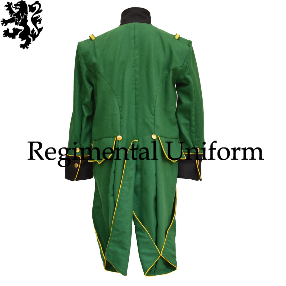 Chaleco militar de lana verde del siglo XIX británico era victoriana ropa formal por la mañana Foto 4 de 4