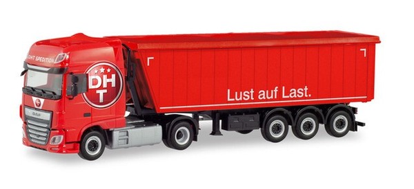 Herpa 311458 - Spur H0 Lkw Daf Xf Sc Facelift StöFfelliner-Sattelzug Dht, Lust-image
