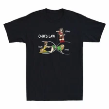 Girls Ohm's Law Electricity Ohm Volt Amp Funny Electrician Nerd Men's T-Shirt