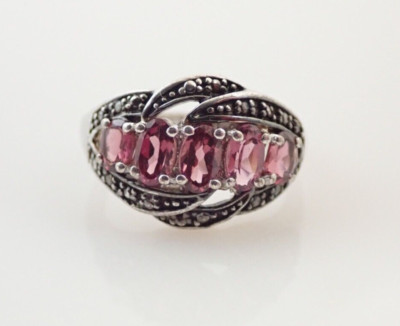 Chuck Clemency STS Designer Edelstein Sterlingsilber Bandring Größe 5,5
