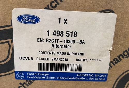 Genuine Ford Transit 2.4L Duratorq 2002-2006 Alternator 1498518 - Picture 3 of 3
