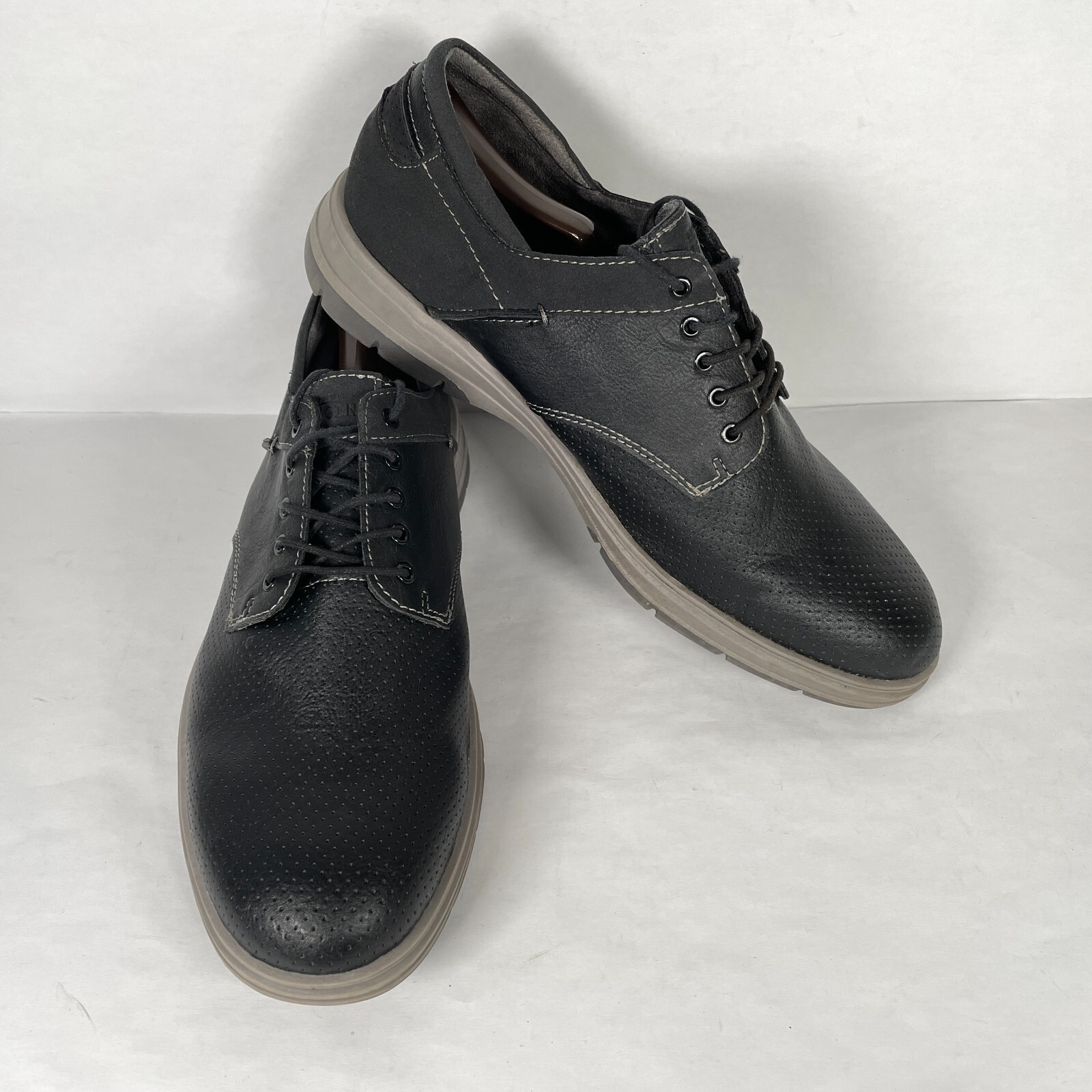 SAOLA Scarpe nere stringate in finta pelle Earth Origins Winstead Oxford taglia 10 larghe