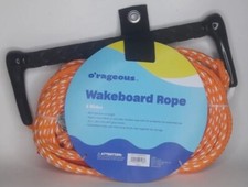 NewWakeboard Rope Orange 65ft 1 Rider Heavy Duty W/ Soft Grip Handle O'rageous