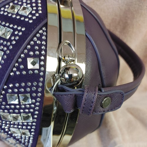 HANDBAG Bottari Disco Ball Large SILVER-TONE Hardware Crossbody Strap - Picture 7 of 11
