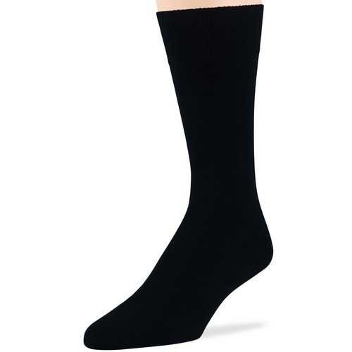 Men's Cotton 6 Pack Dress Solid Argyle Dotted Striped Socks Large 10-13 Black - Picture 7 of 9