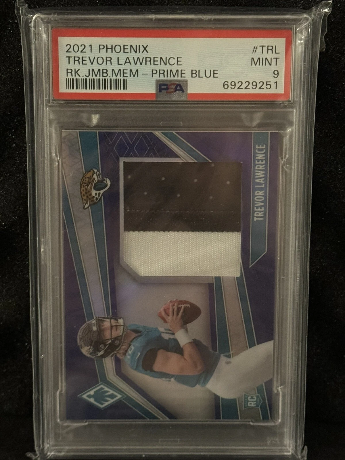 Trevor Lawrence Panini Phoenix Rookie Jumbo Memorabilia #TRL Prime Blue