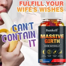 Massive Girth Gummies Grow Thicker Bigger Male Enhancing Supplement MUSCLE MASS
