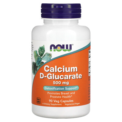 Now Foods Calcium D-Glucarate 500 mg 90 Veggie Caps GMP Quality Assured, Vegan,