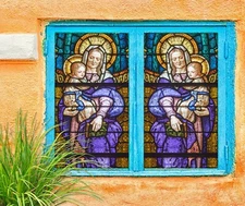 3D Elegant 094NAO Window Film Print Sticker Cling Stained Glass UV Block Fay