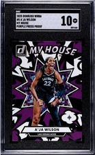 2025 Donruss WNBA A'ja Wilson My House Press Proof Purple #5 Las Vegas Aces