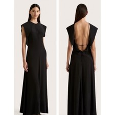 NEW Faithfull The Brand Paloma Maxi Dress 100% Silk Size 4 NWT Open Back Formal