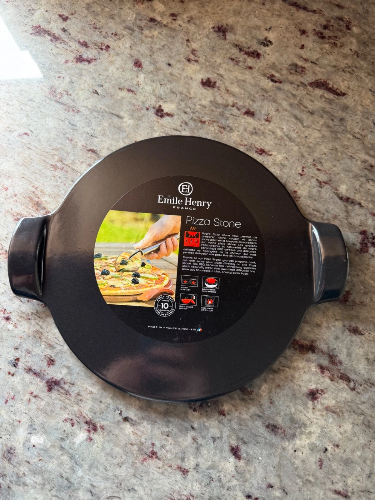 NWT Emile Henry BBQ Ceramic Pizza Stone, 10 Inch, Charcoal
Opens in a new window or tab