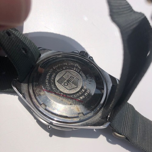 Reloj automático Oris 7401 clásico deportivo de buceo para hombre esfera blanca 37 mm USADO - Imagen 6 de 8