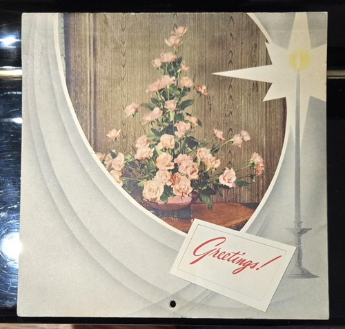 Vintage 1953 Somerton Nurseries Calendar Philadelphia PA Floral Mid Century Wall