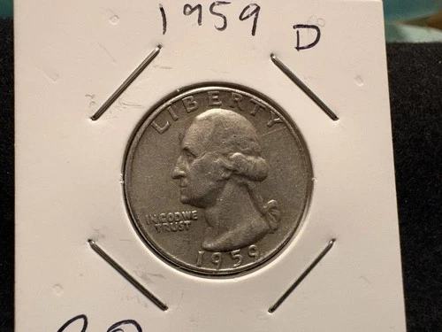 1959-D Washington Quarter Silver Circulated Business Strike 90% Silver