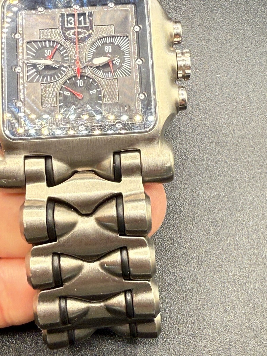 Oakley Minute Machine Titanium Black Dial Watch | eBay