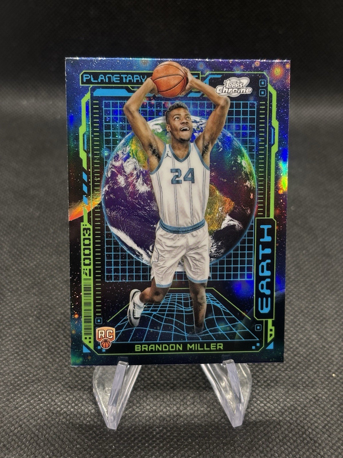 2023-24 Topps Cosmic Chrome Planetary Pursuit Brandon Miller EARTH SSP #PPP-5 RC