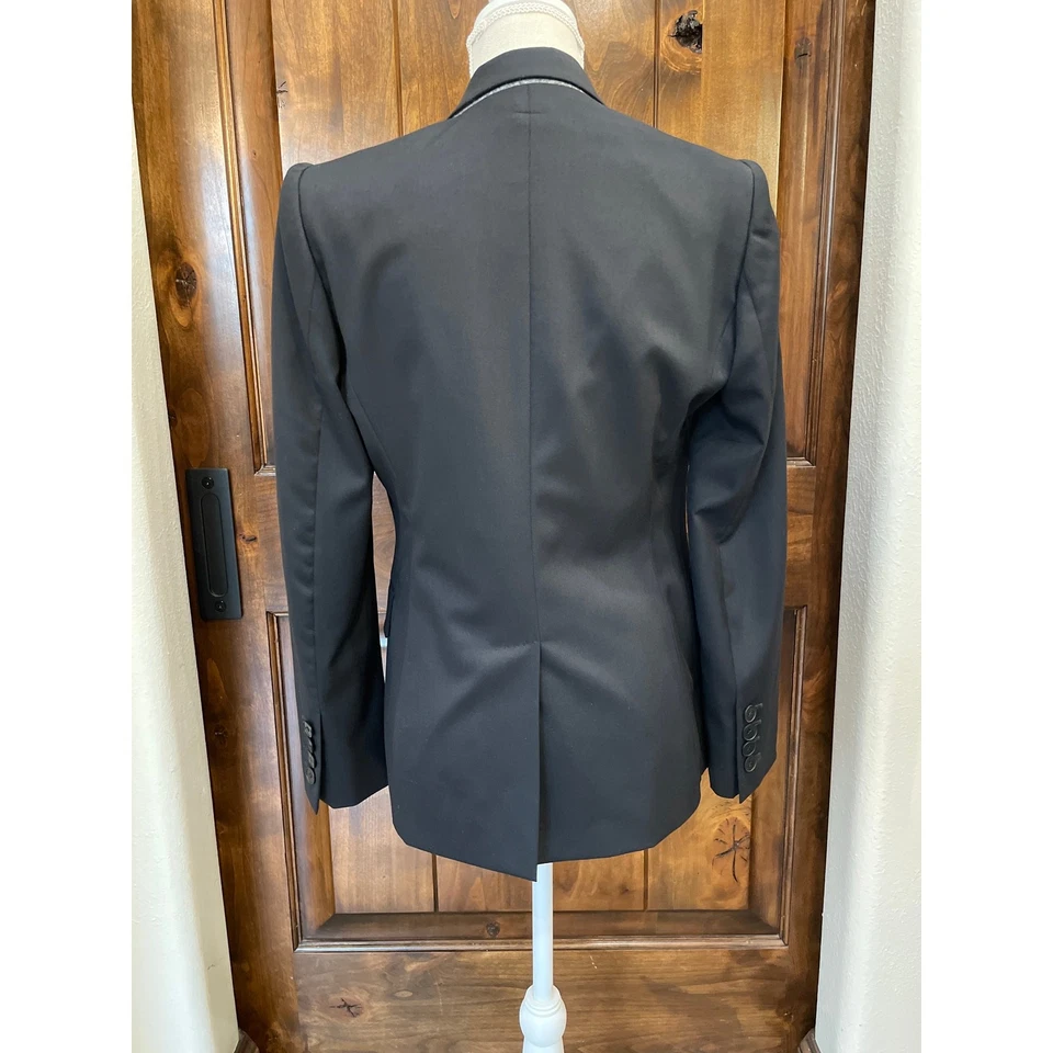 Blazer Stella McCartney negro 100 % lana de un solo pecho talla 40 (US 6). Foto 3 de 4