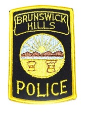 BRUNSWICK HILLS OHIO OH Police Patch STATE SEAL VINTAGE OLD MESH 0J3