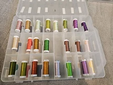 Lot of 48 SULKY #942 Thread 250y Spools 40 Wt. Rayon Mixed Solid Colors Lt229