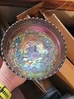 Pretty Old Imperial Carnival Glass Electric Smoke Windmill Deep Bowl