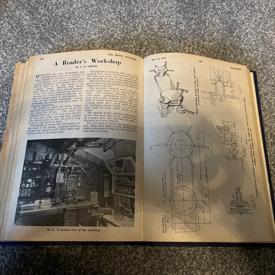 Model Engineer 1945 vintage hobby Magazines complete bound Collection Jan-Jun - Image 4 of 4