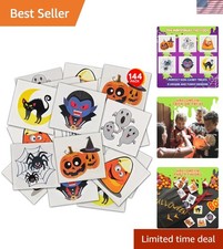 Halloween Tattoo Sticker Pack - 144 Non-Toxic Fun for Kids, Perfect Party Favors
