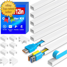112In Cord Hider Kit Cord Covers for Wires on Wall Premium One-Cord Cable Hider