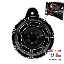 Motorcycle CNC Horn Cover Fit for Harley FLT Touring Big Twin 1991-2017 Black