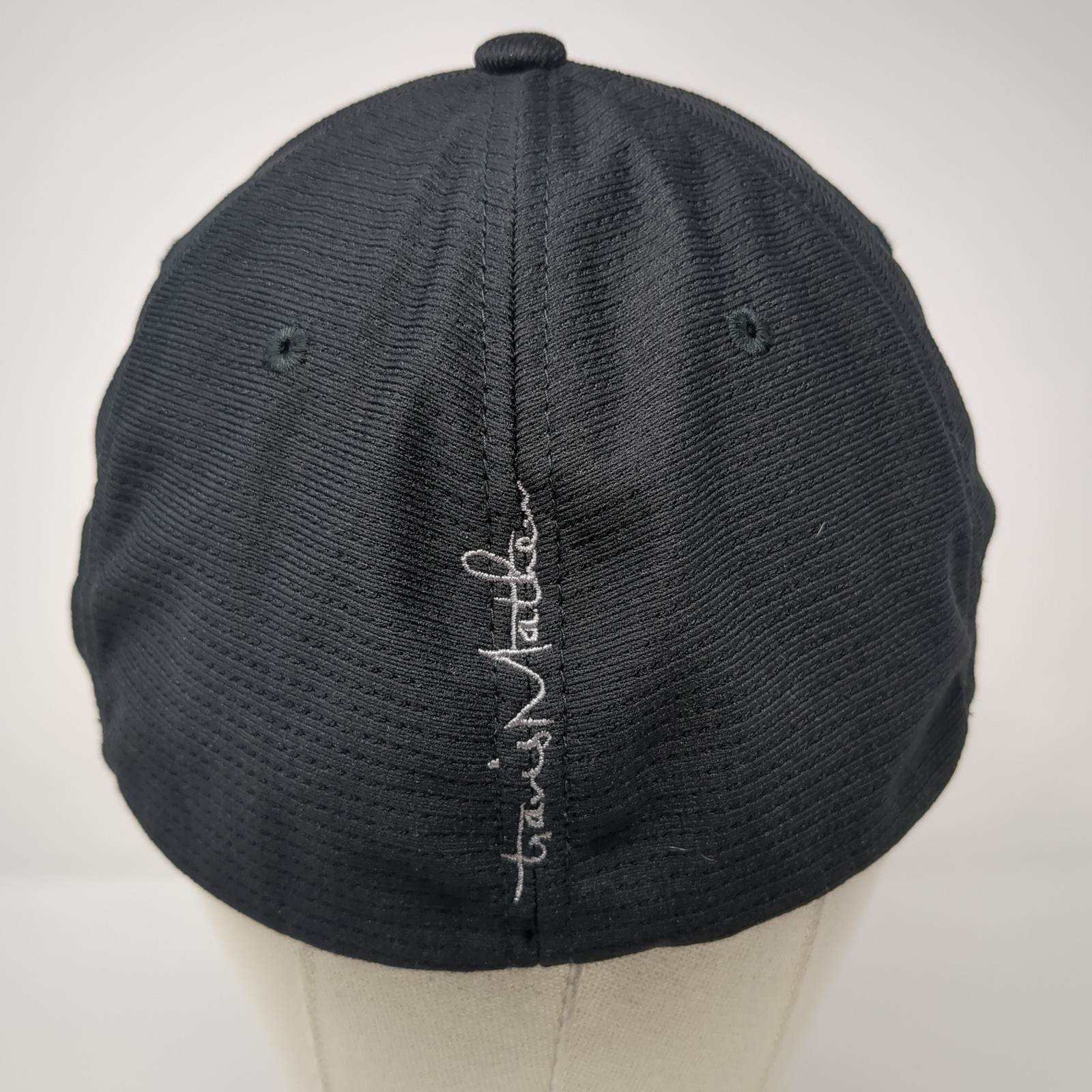 Travis Mathew Patch Fitted Hat Solid Black XL Emb… - image 6