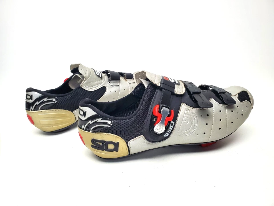 SIDI 复古 Shadow Race 钢制黑色公路自行车鞋带 LOOK 防滑鞋 47 码 — 第 2/4 张图片