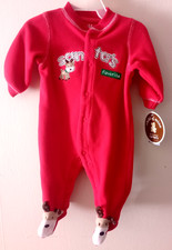 Carter's Child of Mine Santa's Favorite Red Footed Sleeper Newborn Boy's NWT